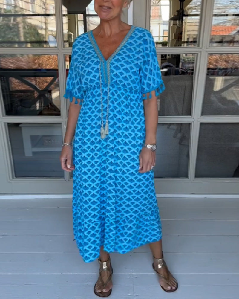 Winona | Robe à Franges en V d'Été