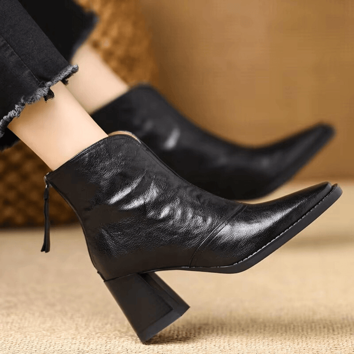 Claudia | Bottines Luxe à Talon Moyen