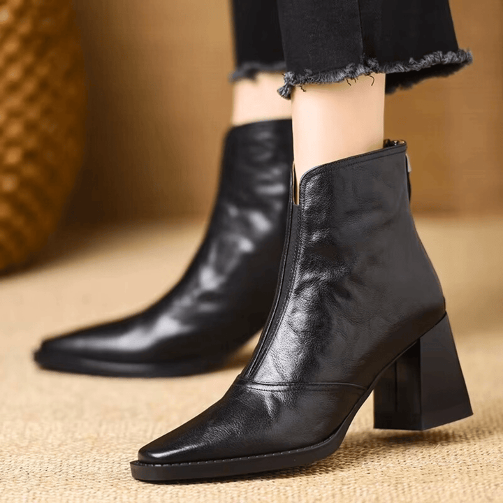 Claudia | Bottines Luxe à Talon Moyen