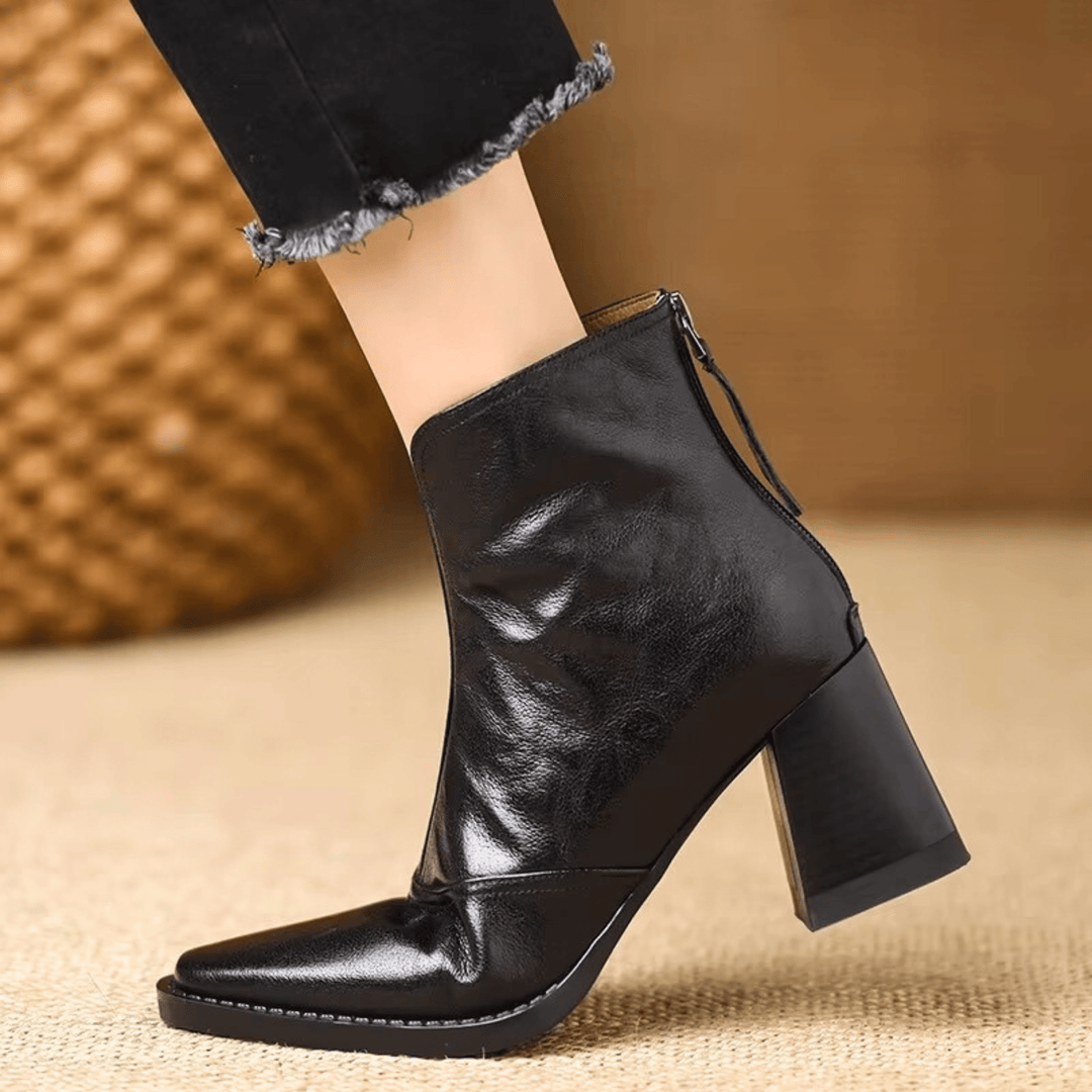 Claudia | Bottines Luxe à Talon Moyen