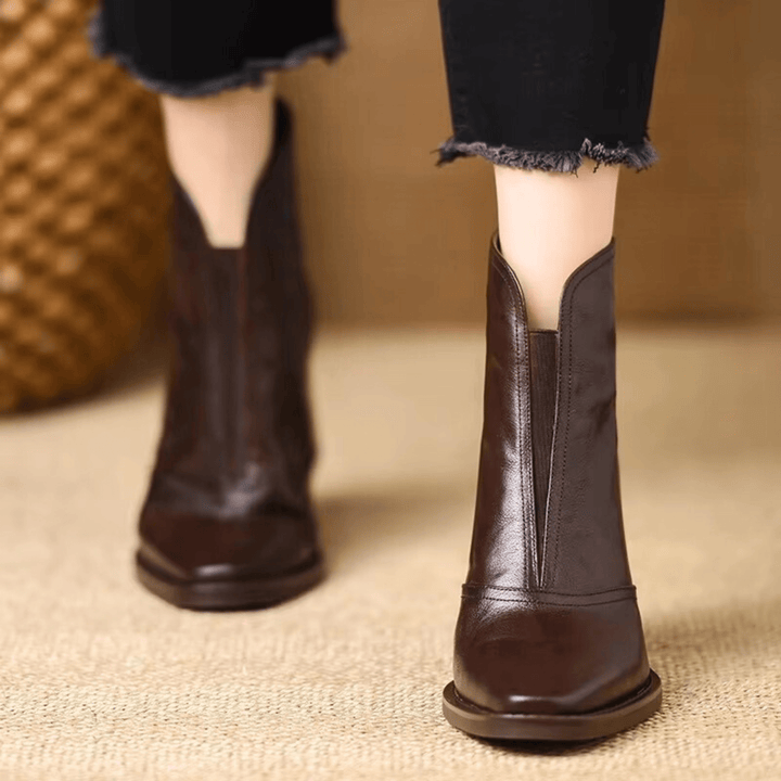 Claudia | Bottines Luxe à Talon Moyen