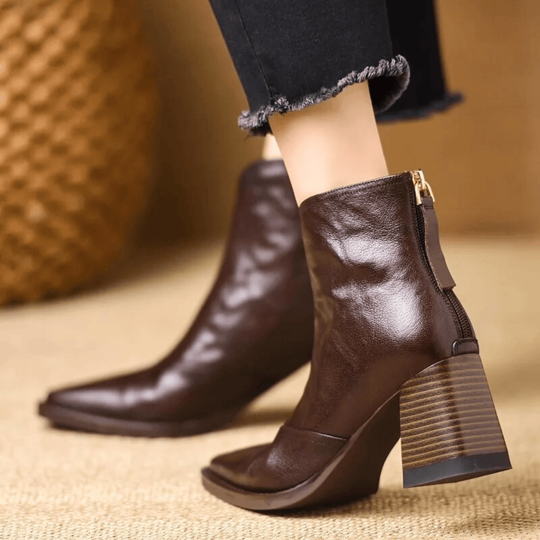 Claudia | Bottines Luxe à Talon Moyen