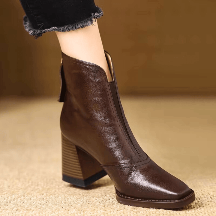 Claudia | Bottines Luxe à Talon Moyen