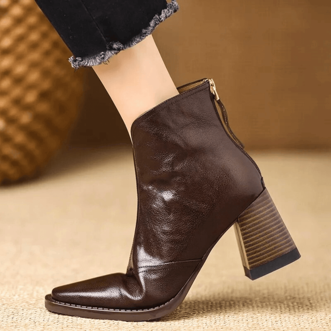 Claudia | Bottines Luxe à Talon Moyen